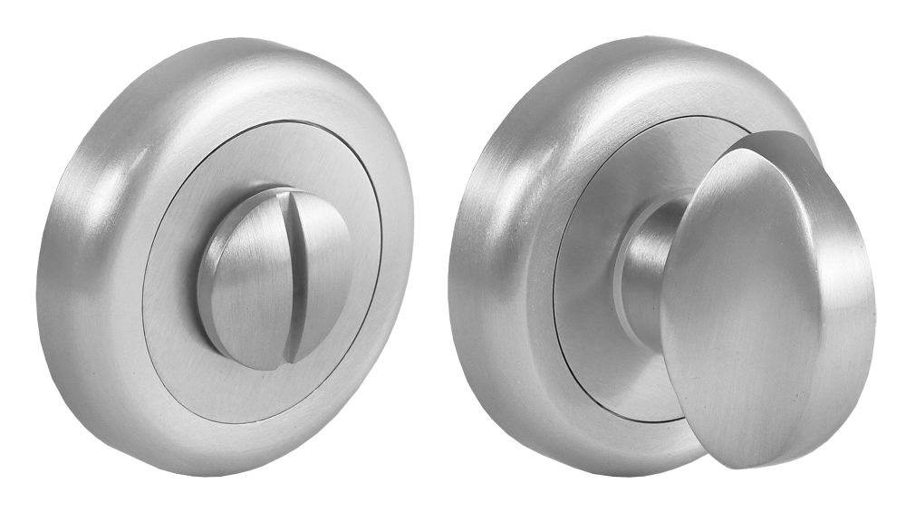 Завертка сантехническая LUX-WC-R4 CSA на круглой розетке, цвет  - матовый хром фото купить в Калининграде