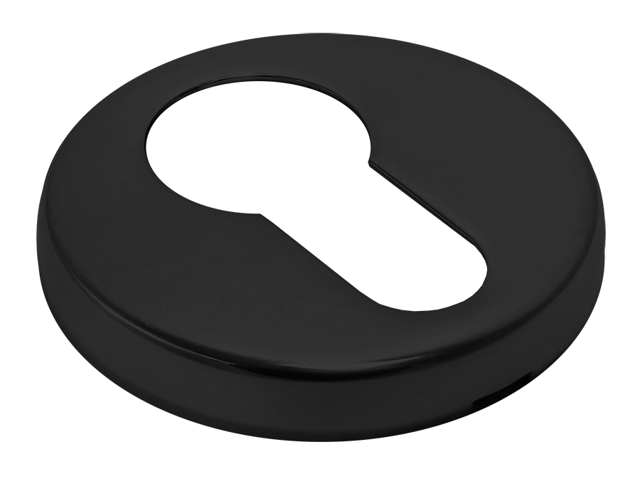 Накладка на ключевой цилиндр LUX-KH-R3-E NERO на круглой розетке, цвет - черный фото купить в Калининграде