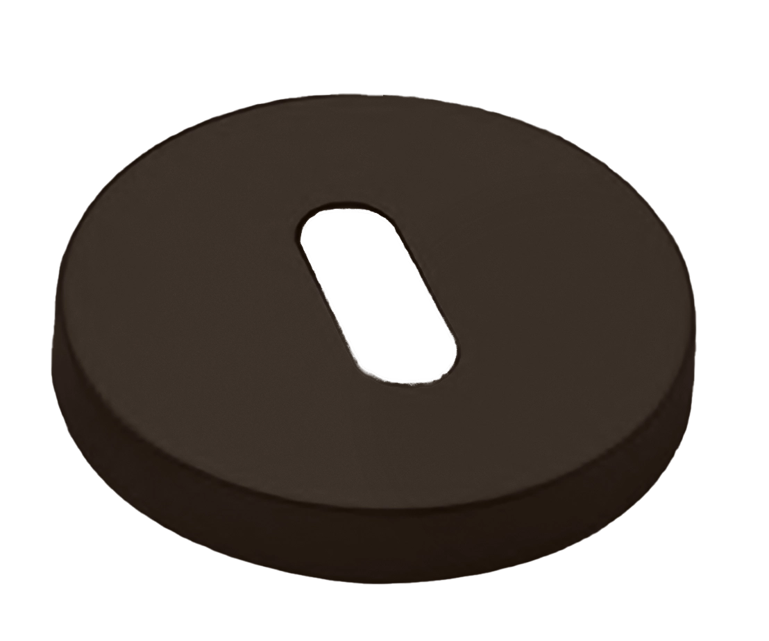 Накладка на ключевой цилиндр LUX-FK-R6 ANT на круглой розетке под ключ буратино, цвет - антрацит фото купить Калининград