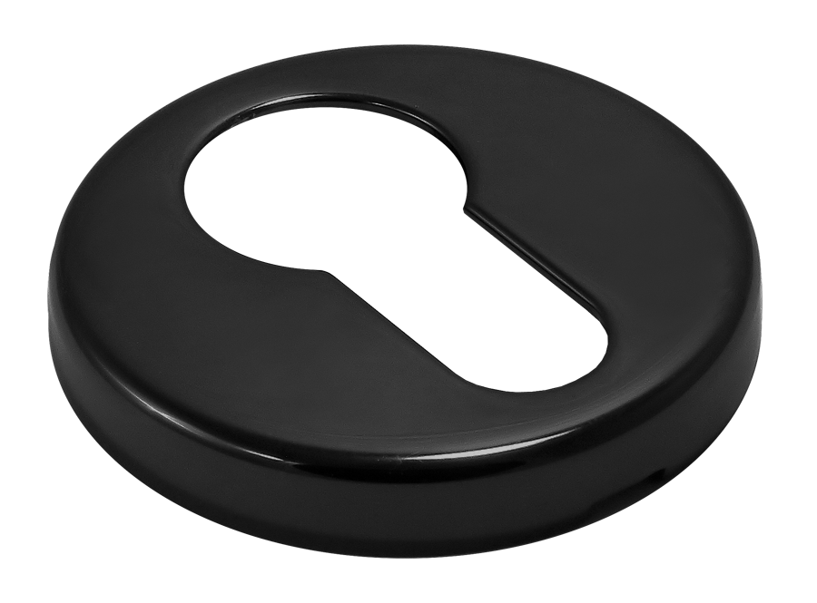 Накладка на ключевой цилиндр LUX-KH-R3 NERO на круглой розетке, цвет - черный фото купить в Калининграде