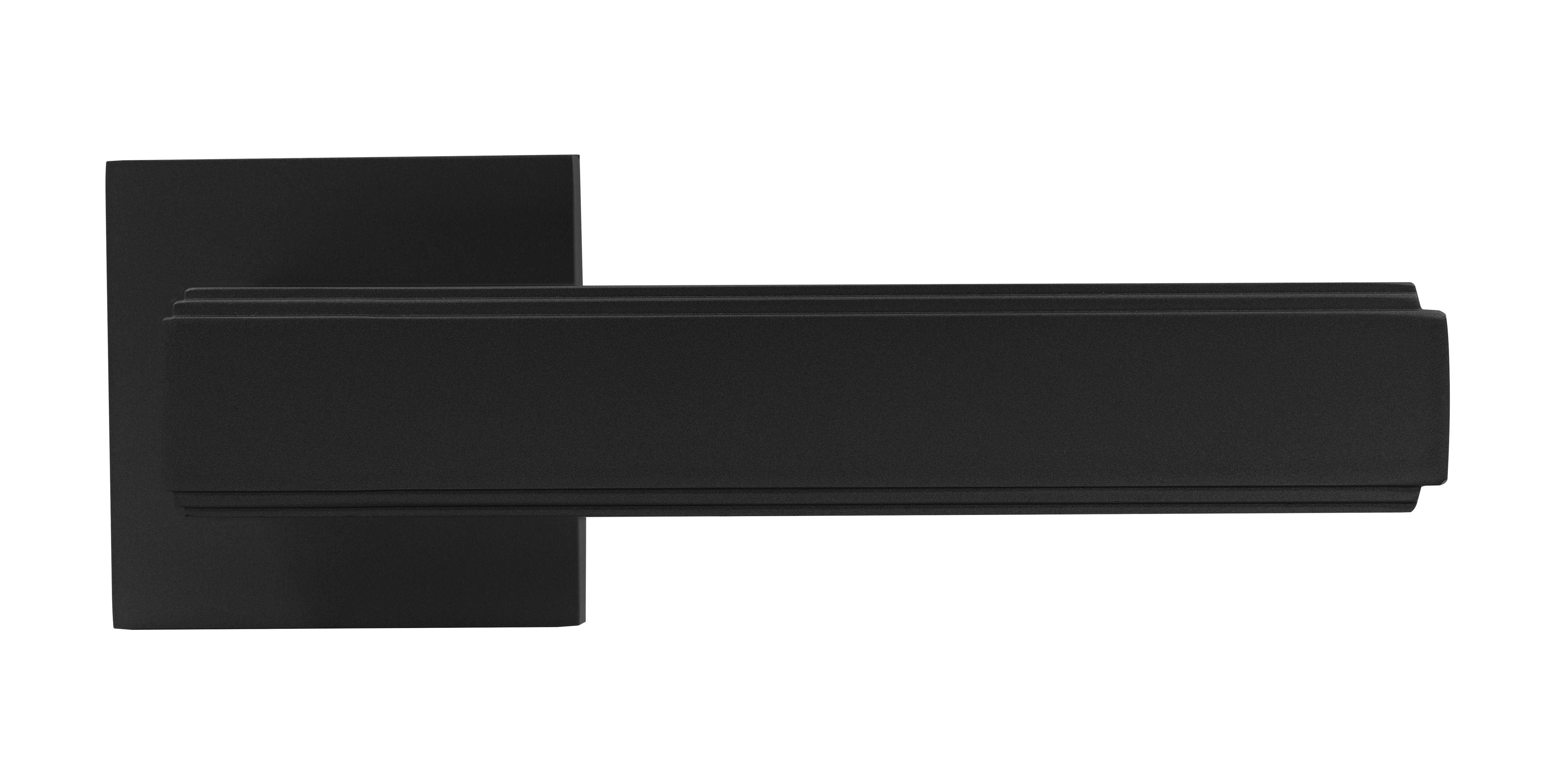 Ручка дверная MH-64-S6 BL STEPS на квадратной розетке 6 мм, цвет черный фото купить в Калининграде