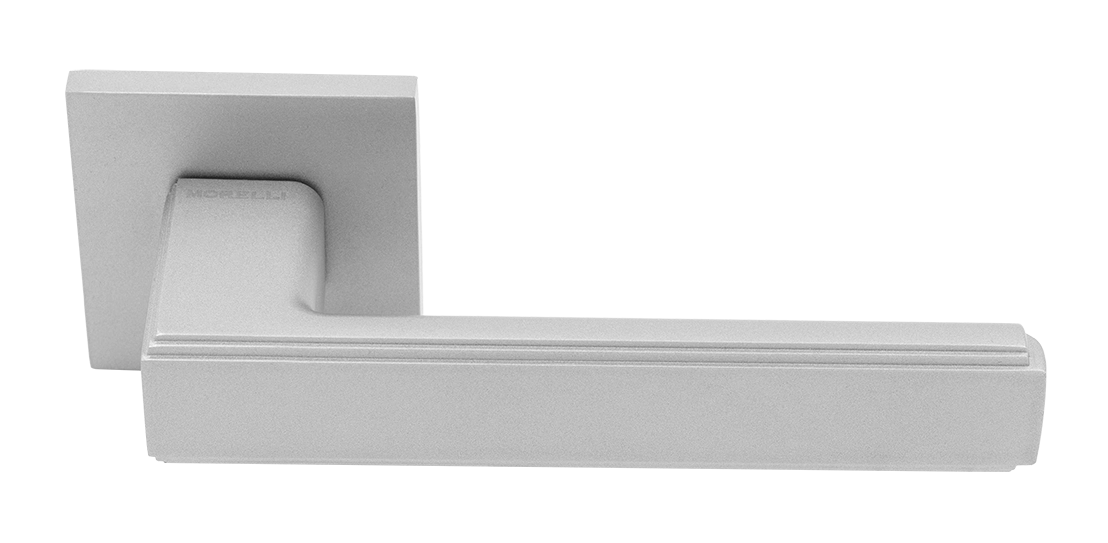 Ручка дверная MH-64-S6 ASC STEPS на квадратной розетке 6 мм, цвет анодированный матовый хром фото купить Калининград