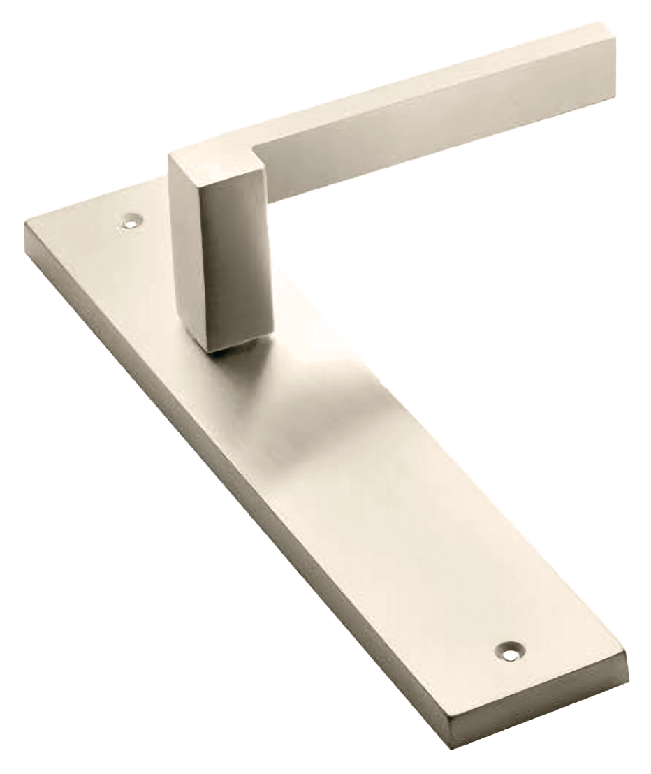 Ручка дверная на планке STONE PL NIS, цвет матовый никель, латунь фото купить в Калининграде