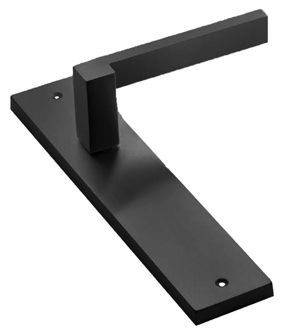 Ручка дверная на планке STONE PL NERO, цвет черный, латунь фото купить в Калининграде