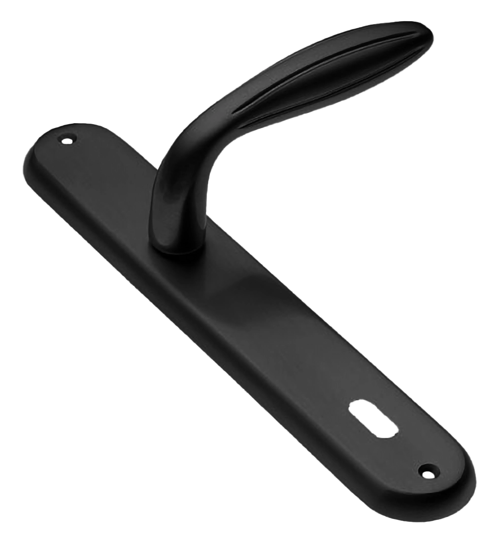 Ручка дверная на планке BUD PL NERO, цвет черный, латунь фото купить в Калининграде