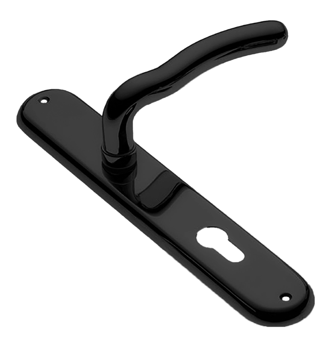 Ручка дверная на планке SNAKE PL NERO, цвет черный, латунь фото купить в Калининграде