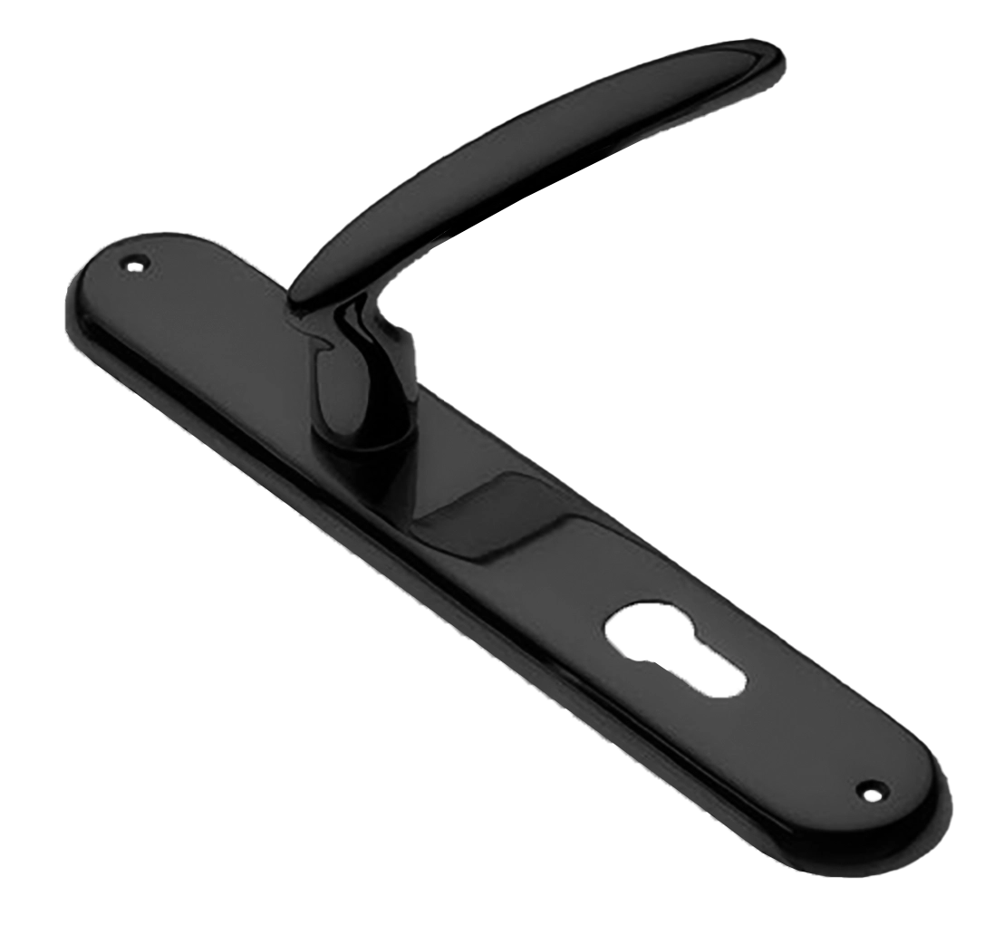 Ручка дверная на планке FLAMINGO PL NERO, цвет черный, латунь фото купить в Калининграде