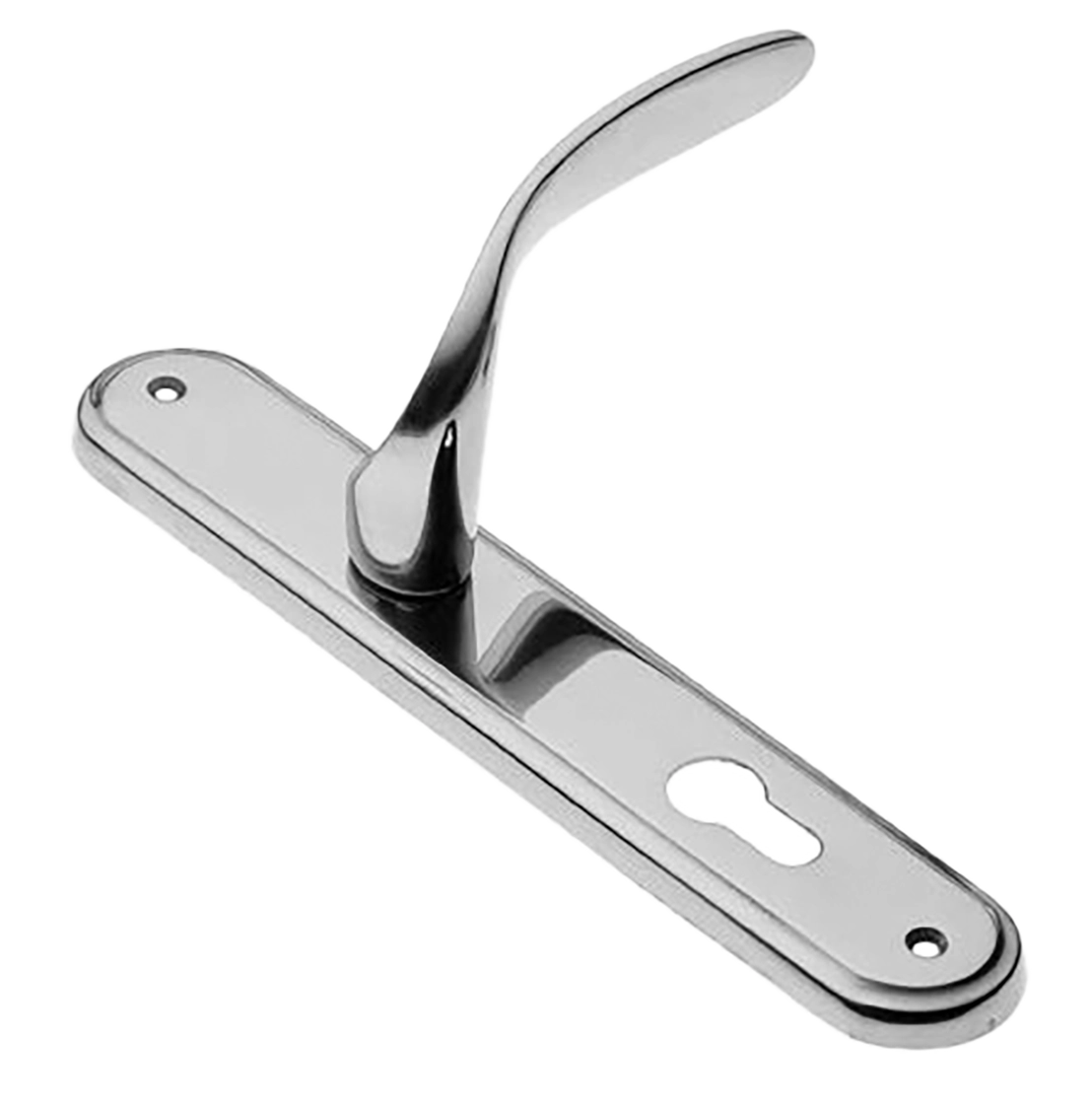 Ручка дверная на планке COBRA PL CRO, цвет хром, латунь фото купить в Калининграде