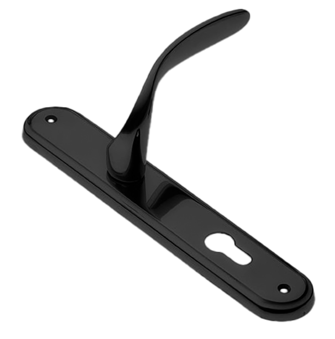 Ручка дверная на планке COBRA PL NERO, цвет черный, латунь фото купить в Калининграде