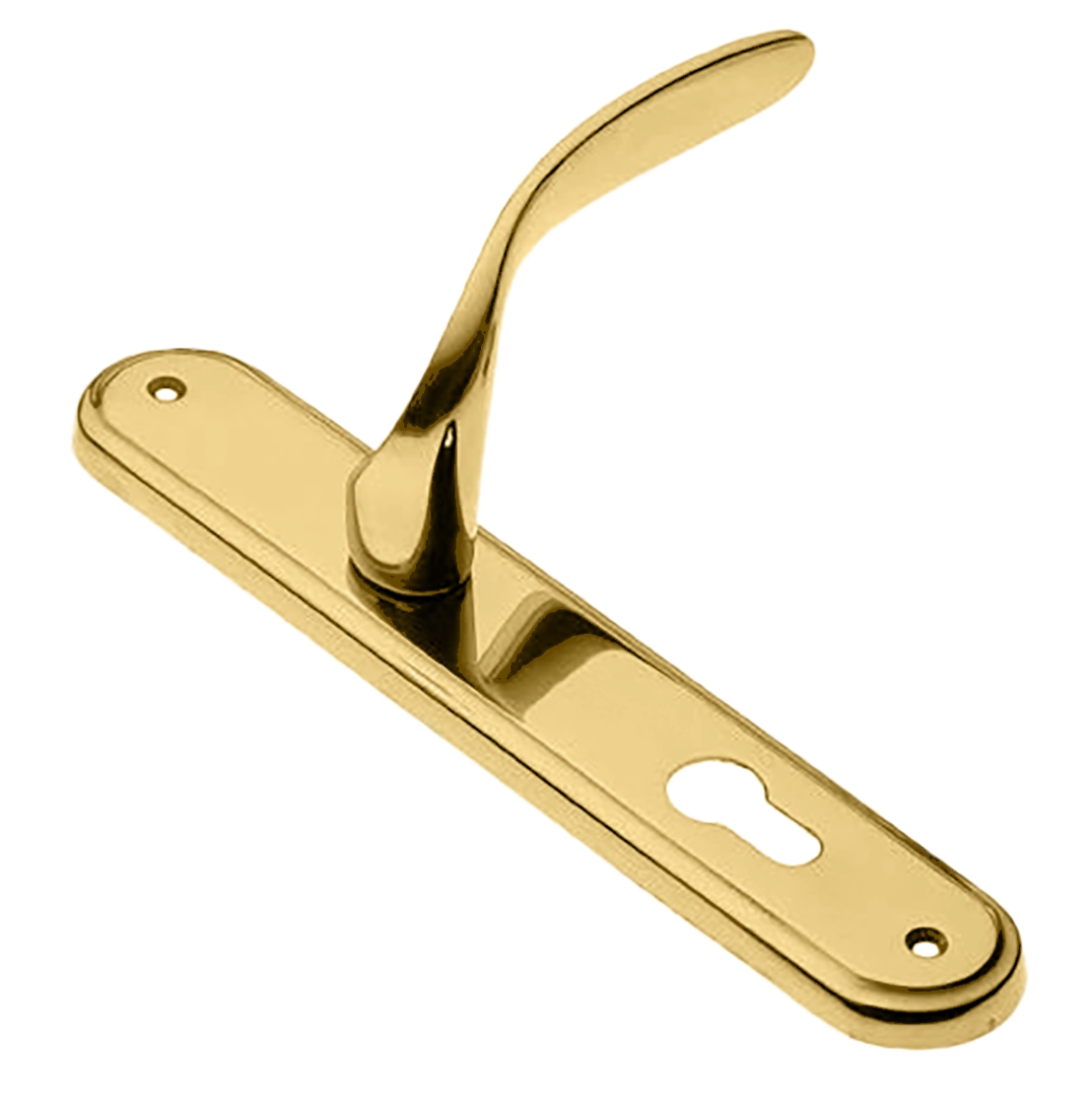 Ручка дверная на планке COBRA PL OTL, цвет золото, латунь фото купить в Калининграде