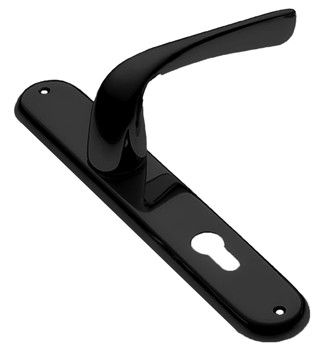 Ручка дверная на планке LE MANS PL NERO, цвет черный, латунь фото купить в Калининграде