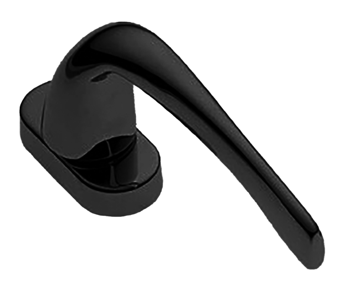 Ручка оконная LE MANS W1 NERO на прямоугольной розетке, цвет черный, латунь фото купить в Калининграде