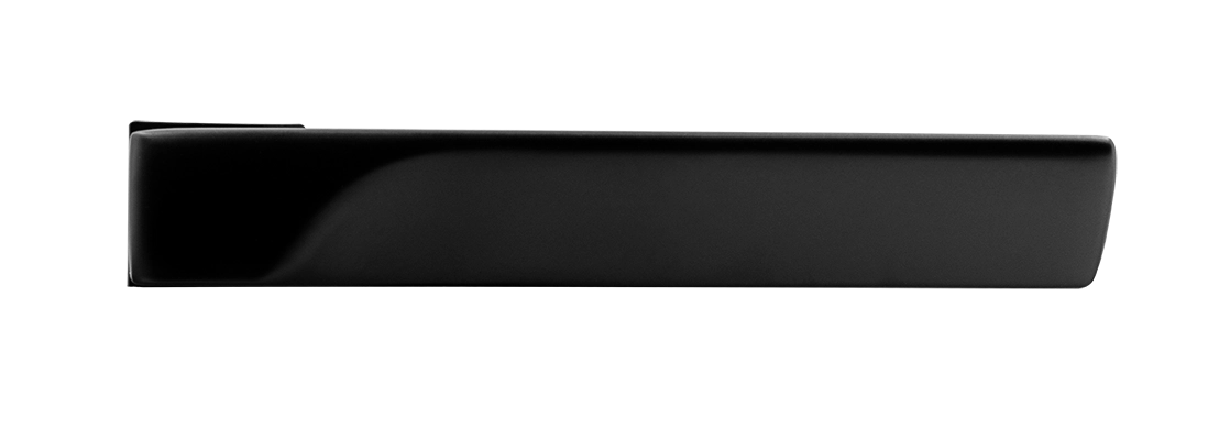 Ручка дверная FIORD-SM NERO-ST, с невидимой квадратной розеткой, цвет черный soft-touch, ЦАМ фото купить в Калининграде