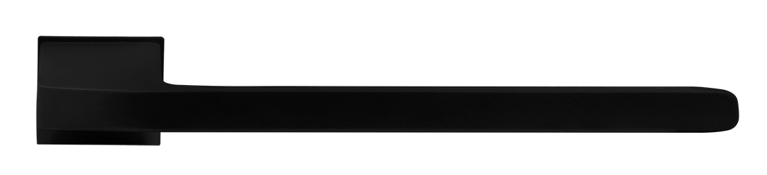 Ручка дверная SPUTNIK-SM NERO-ST с невидимой квадратной розеткой, цвет черный soft-touch, ЦАМ фото купить в Калининграде