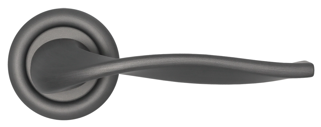 Ручка дверная SKYSCRAPER R7 SST на круглой розетке, цвет Летняя гроза/Summer Storm фото morelli Калининград