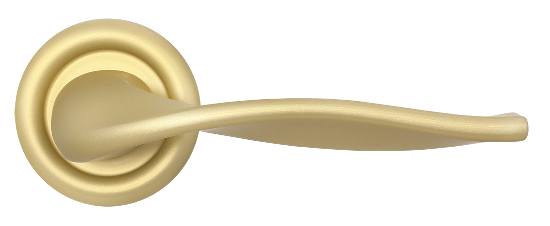 Ручка дверная SKYSCRAPER R7 AH на круглой розетке, цвет Осенний мёд/Autumn Honey фото купить в Калининграде