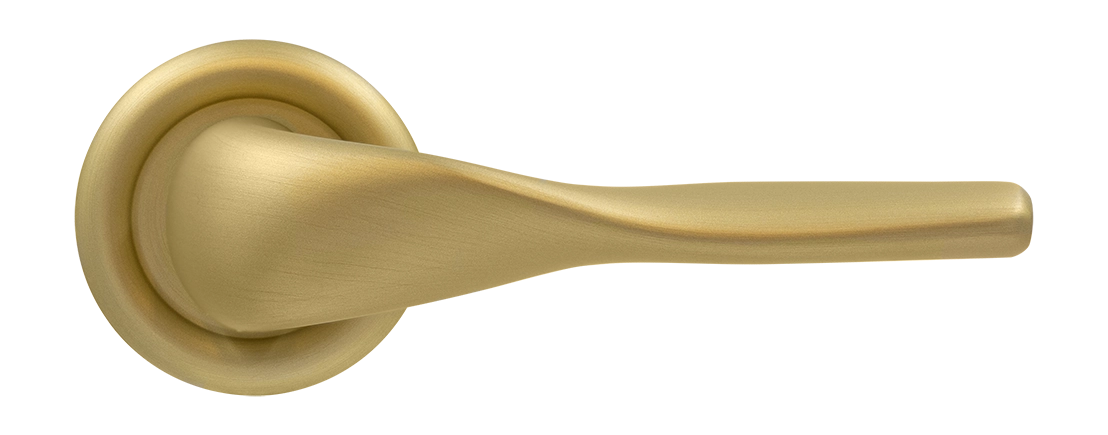 Ручка дверная LVB R7 AH на круглой розетке, цвет Осенний мёд/Autumn Honey фото купить в Калининграде