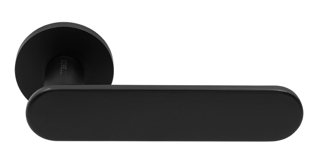 Ручка дверная MH-65-R6 R6 SEMPIONE BL на круглой розетке, цвет черный фото купить Калининград