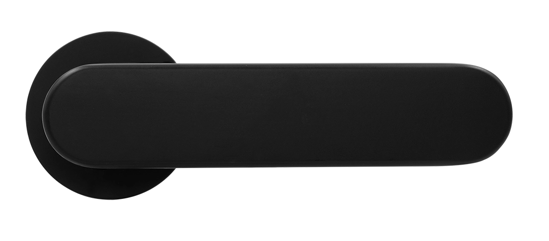 Ручка дверная MH-65-R6 R6 SEMPIONE BL на круглой розетке, цвет черный фото купить в Калининграде