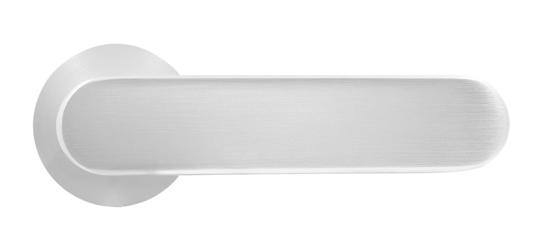 Ручка дверная MH-65-R6 SEMPIONE SC на круглой розетке, цвет матовый хром фото купить в Калининграде