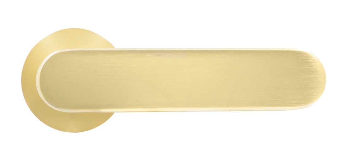 Ручка дверная MH-65-R6 SEMPIONE MSG на круглой розетке, цвет матовое сатинированное золото фото купить в Калининграде