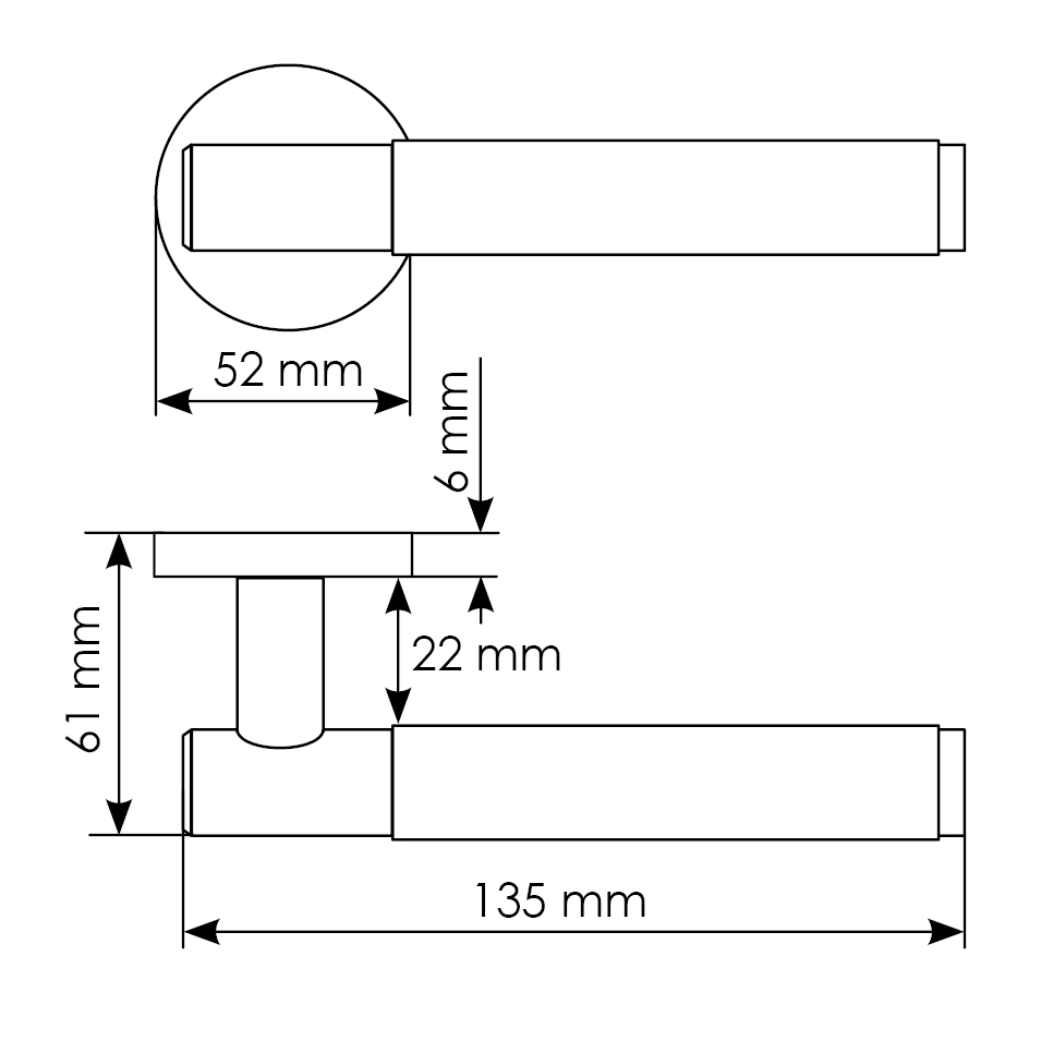Комплект дверных ручек MH-57-R6T BL + защёлка бесшумная M1895 BL + петли врезные универсальные MSN 100X70X2.5-4BB BL (2шт), цвет черный фото купить в Калининграде