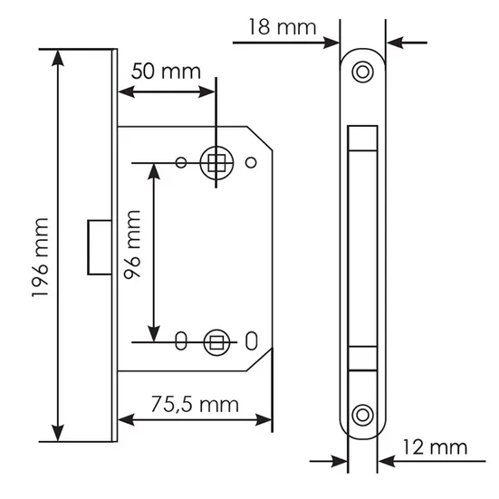 Комплект дверных ручек MH-54-S6 BL с заверткой MH-WC-S6 BL + замок M1895 BL, цвет черный фото дверная фурнитура Калининград