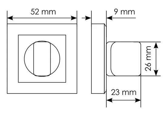 Комплект дверных ручек MH-28 BL-S с заверткой MH-WC-S BL, цвет черный  фотомореллиКалининград