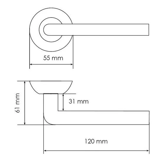 Комплект дверных ручек MH-03 BL с заверткой MH-WC BL + магнитный замок M1895 BL, цвет черный  фотомореллиКалининград