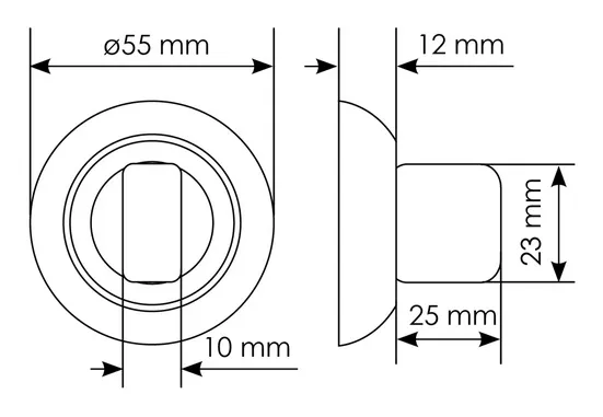 Комплект дверных ручек MH-03 BL с заверткой MH-WC BL + магнитный замок M1895 BL, цвет черный  фото дверная фурнитура Калининград