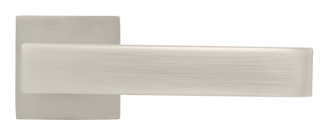 Ручка дверная LOT MH-56-S6 MSN раздельная на квадратной розетке 6 мм, цвет матовый сатинированный никель, ЦАМ фото купить в Калининграде