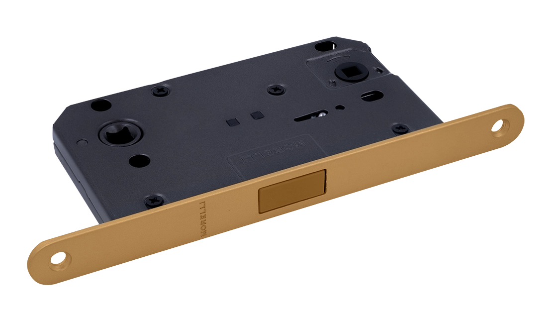 Защелка межкомнатная M1895 FTG магнитная, сантехническая, цвет матовое итальянское золото фото купить Калининград