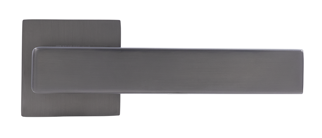 Ручка дверная LOT MH-56-S6 GR раздельная на квадратной розетке 6 мм, цвет графит, ЦАМ фото купить в Калининграде