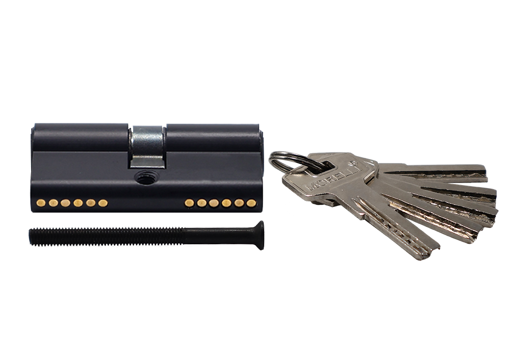 Ключевой цилиндр высокой секретности HS 60C BL (60мм) цвет черный фото купить в Калининграде