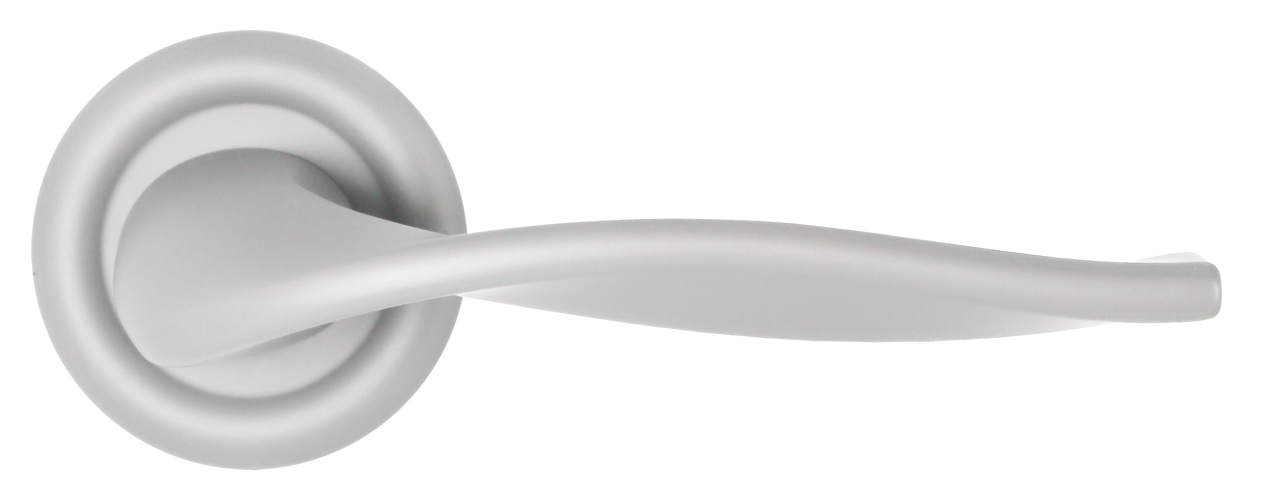 Ручка дверная SKYSCRAPER R7 SSW на круглой розетке, цвет Стокгольмский снегопад/Stockholm Snowfall фото купить в Калининграде