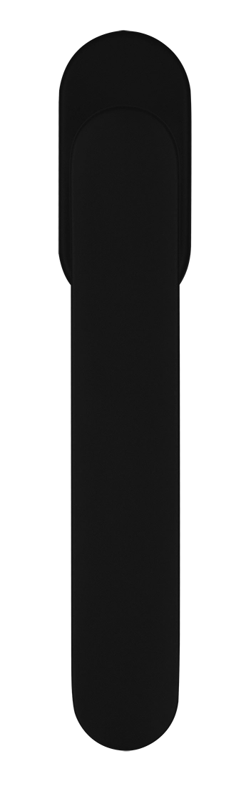 Ручка оконная LE BOAT W1 NERO-ST на прямоугольной розетке, цвет черный soft-touch, латунь фото купить в Калининграде
