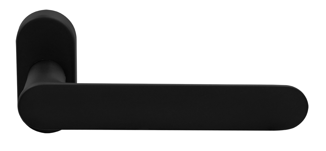 Ручка оконная LE BOAT W1 NERO-ST на прямоугольной розетке, цвет черный soft-touch, латунь фото morelli Калининград