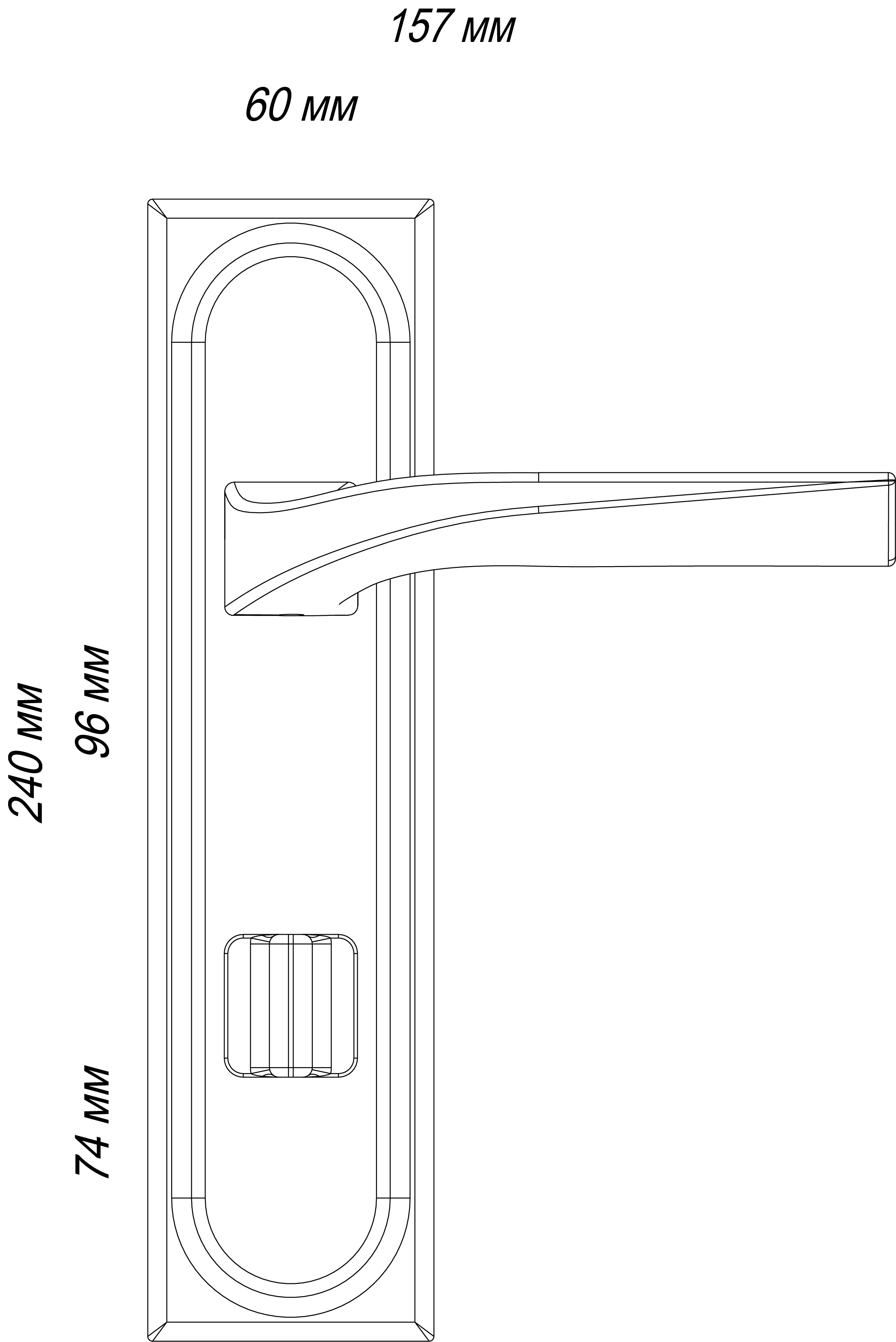 Ручка дверная WD CONCERT HALL PLS WF на планке, цвет Зимняя стужа/Winter Frost фото фурнитура Калининград