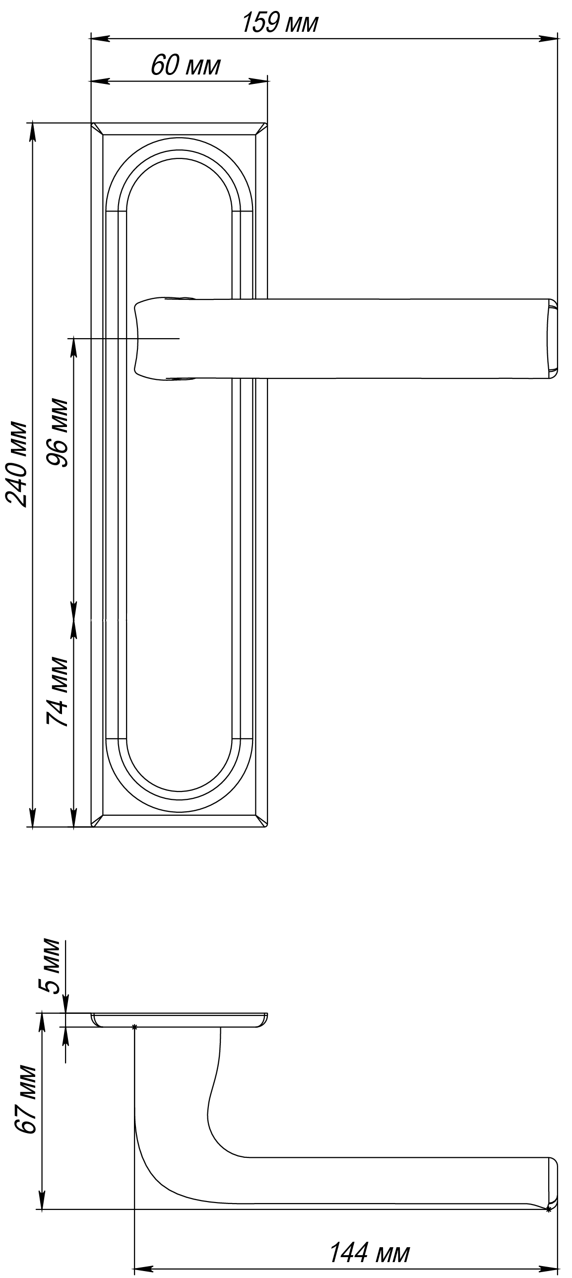 Ручка дверная THE BUS STATION PLS SMI на планке, цвет Весенняя дымка/Spring Mist фото фурнитура Калининград