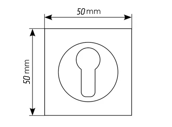 Накладка на евроцилиндр LUX-KH-S2 OBR квадратная, цвет кофе фото купить в Калининграде