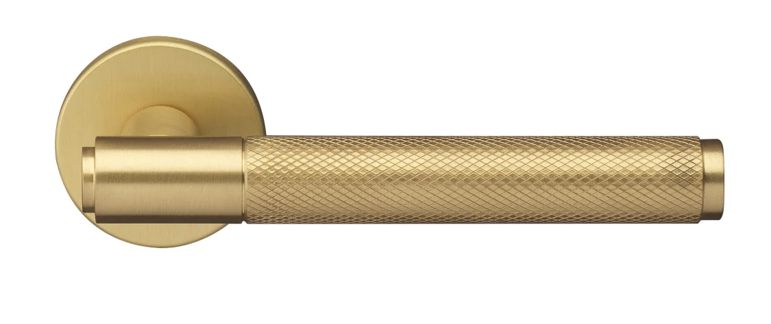 BRIDGE R6 OSA, ручка дверная с усиленной розеткой, цвет -  матовое золото фото купить Калининград