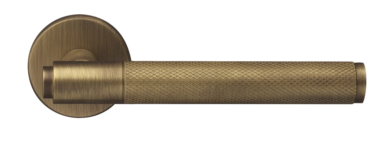 BRIDGE R6 BGO, ручка дверная с усиленной розеткой, цвет -  матовая бронза фото купить Калининград