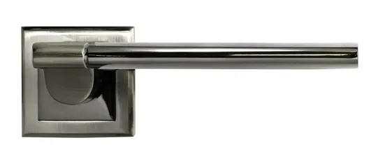 AGBAR, ручка дверная MH-21 SN/BN-S, на квадратной накладке, цвет - бел. никель/черн. никель фото купить в Калининграде