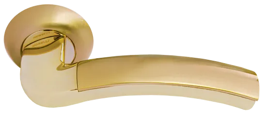 ПАЛАЦЦО, ручка дверная MH-02 SG/GP, цвет - мат.золото/золото фото купить Калининград