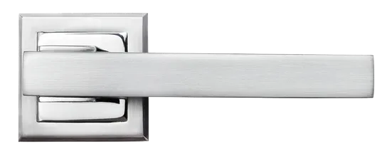 PIQUADRO, ручка дверная MH-37 SC/CP-S, на квадратной накладке, цвет - мат.хром/хром фото купить в Калининграде