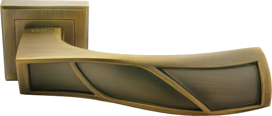 КРЫЛЬЯ, ручка дверная MH-33 COF-S, на квадратной накладке, цвет - кофе фото купить Калининград