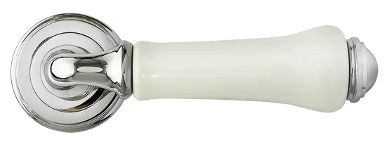 UMBERTO, ручка дверная MH-41-CLASSIC PC/W, цвет- хром/белый фото купить в Калининграде