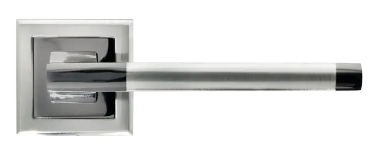 PANTS, ручка дверная MH-35 SN/BN-S, на квадратной накладке, цвет - бел. никель/черн. никель фото купить в Калининграде