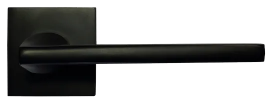 KAFFEE, ручка дверная на квадратной накладке MH-50-S6 BL, цвет - черный фото купить в Калининграде