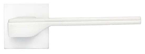 PIERRES, ручка дверная на квадратной накладке MH-49-S6 W, цвет - белый фото купить в Калининграде